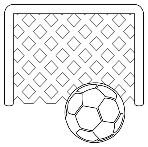 Goal Net Coloring Page